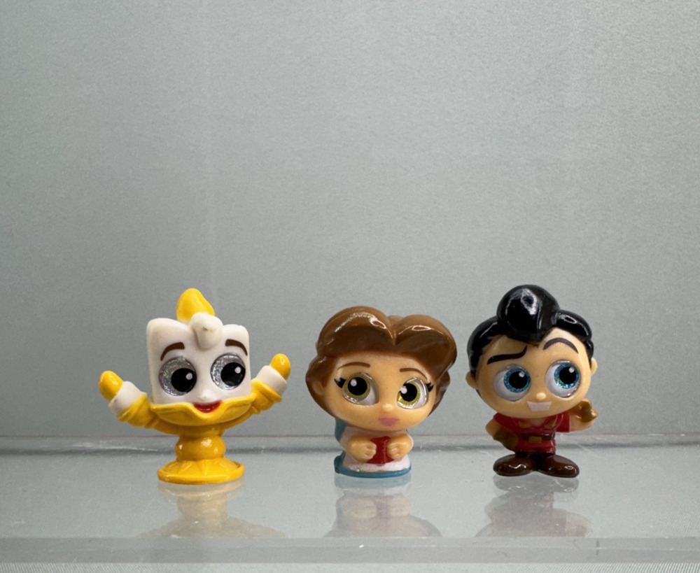 Disney Doorables Series 4 Beauty Beast Gaston Rare Belle Lumiere Lot of 3